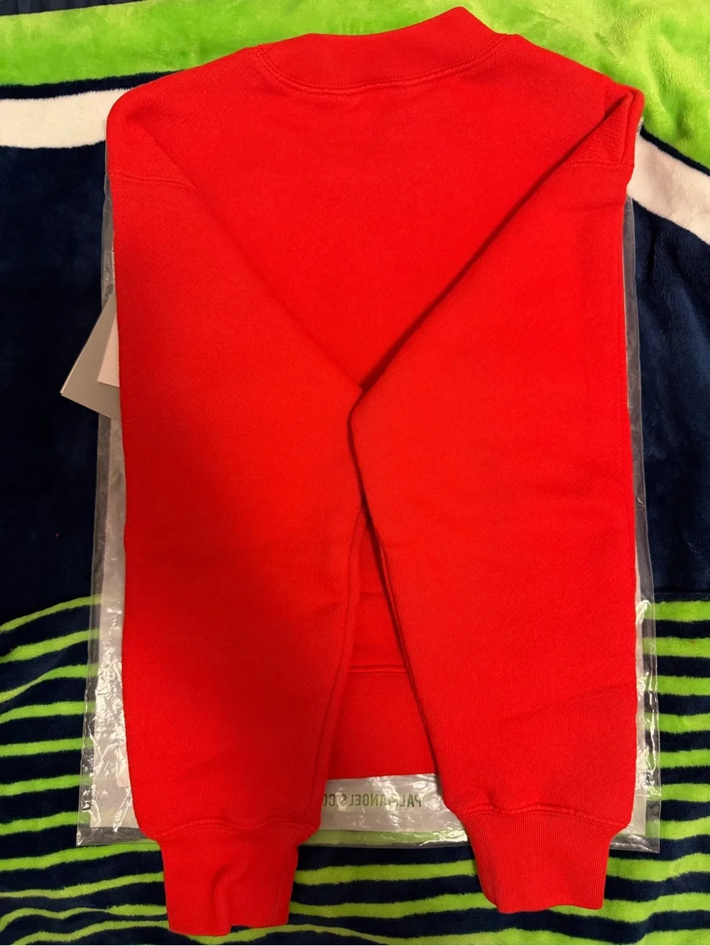 Palm Angels Red Kids Sweatshirt With Green Crocodile Graphic